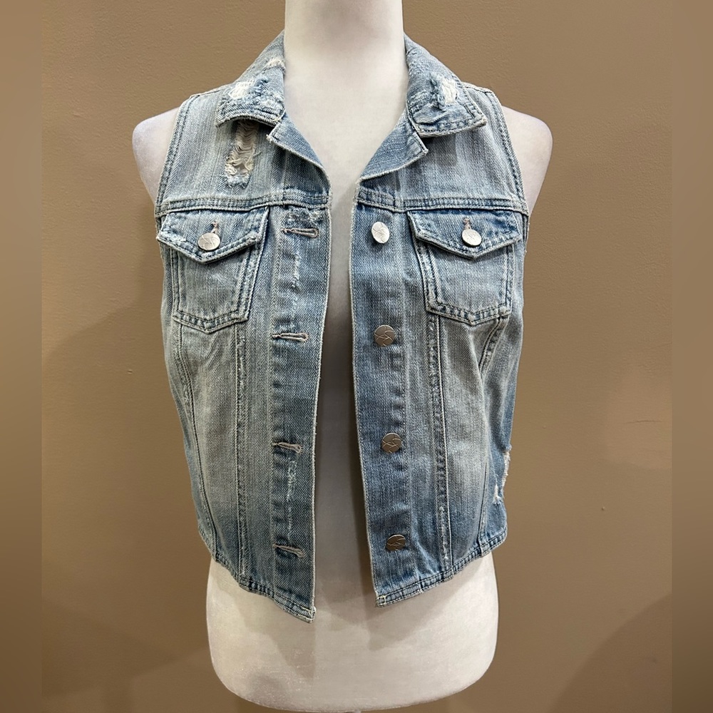 Jessica Simpson Light Blue Denim Vest